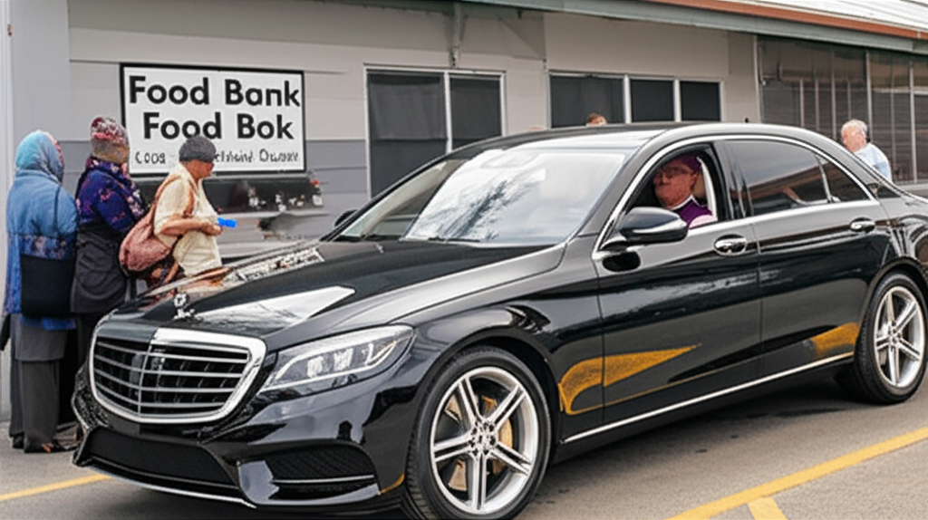Local Bishop Spotted Driving $80,000 Mercedes to Food Bank Opening